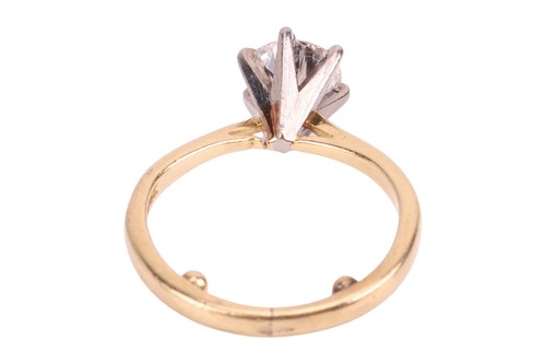 Lot A diamond solitaire ring, featuring a round...