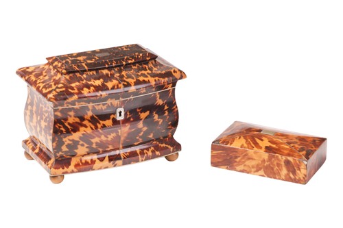 Lot 95 - A late George III tortoiseshell and ivory...
