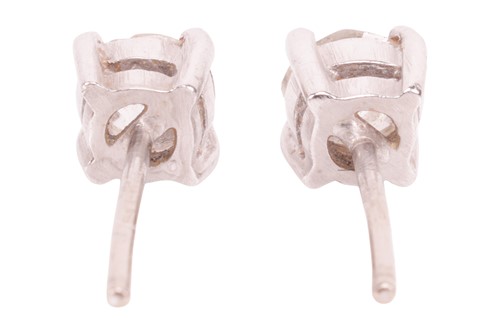 Lot A pair of old-cut diamond stud earrings, each...