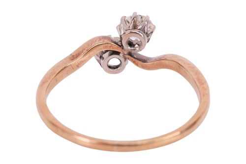 Lot An old-cut diamond Toi-et-Moi ring, with a...
