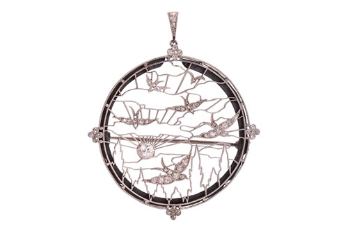 Lot An early 20th century diamond-set...