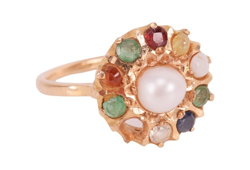Lot A group of pearl & gem-set jewellery, the ring,...