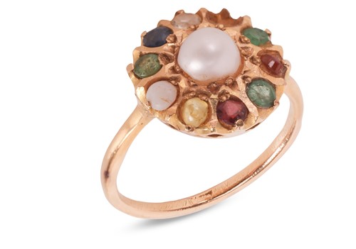 Lot A group of pearl & gem-set jewellery, the ring,...
