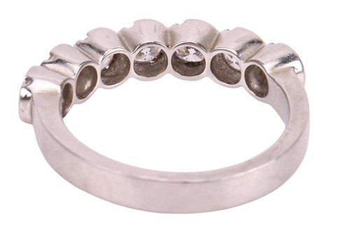 Lot A diamond seven stone half eternity ring,...