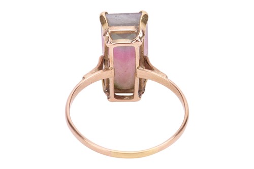 Lot A bi-coloured tourmaline dress ring,...